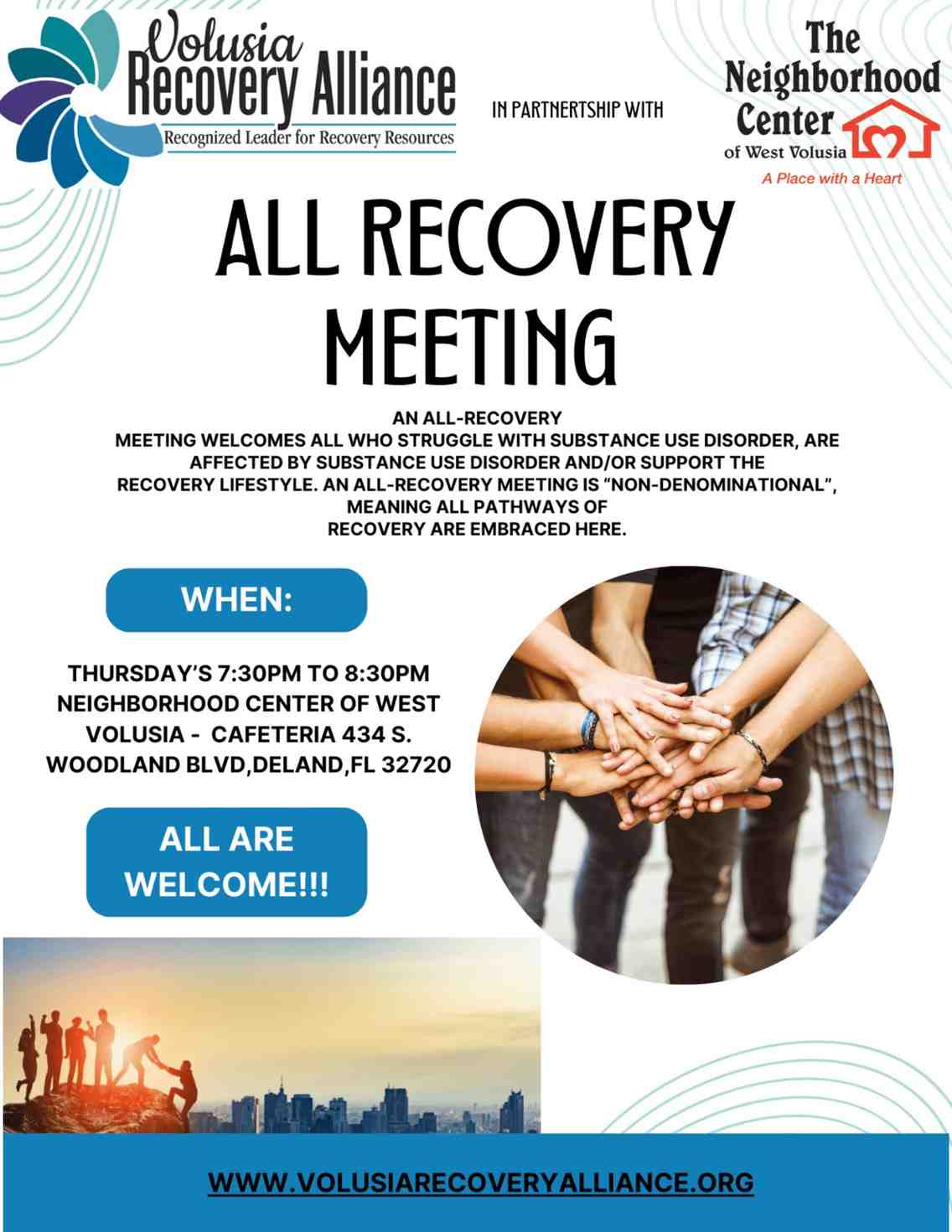all recovery meeting poster